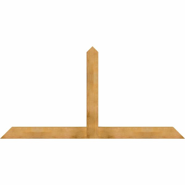 Ekena Millwork Portland Rough Sawn Timber Gable Bracket, Western Red Cedar, 96"W x 48"H x 4"D x 6"F, 12/12 Pitch GBW096X48X0406POR00RWR - main